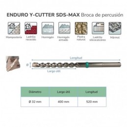 BROCA ENDURO Y-CUTTER SDS-MAX