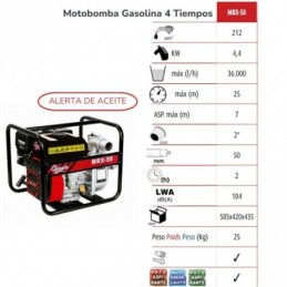 MOTOBOMBA AUTOASPIRANTE GASOLINA AGUAS LIMPIAS