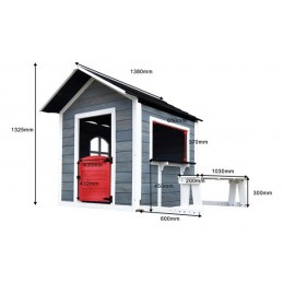 CABAÑA DE MADERA INFANTIL CHLOE GREY