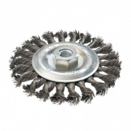 CEPILLO DISCO ALAMBRE TRENZADO INOXIDABLE 115MM