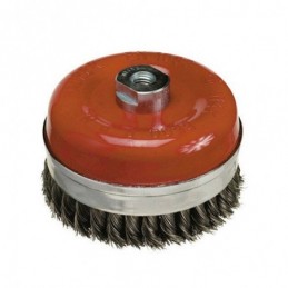CEPILLO TAZA ACERO TRENZADO 100X0.80MM