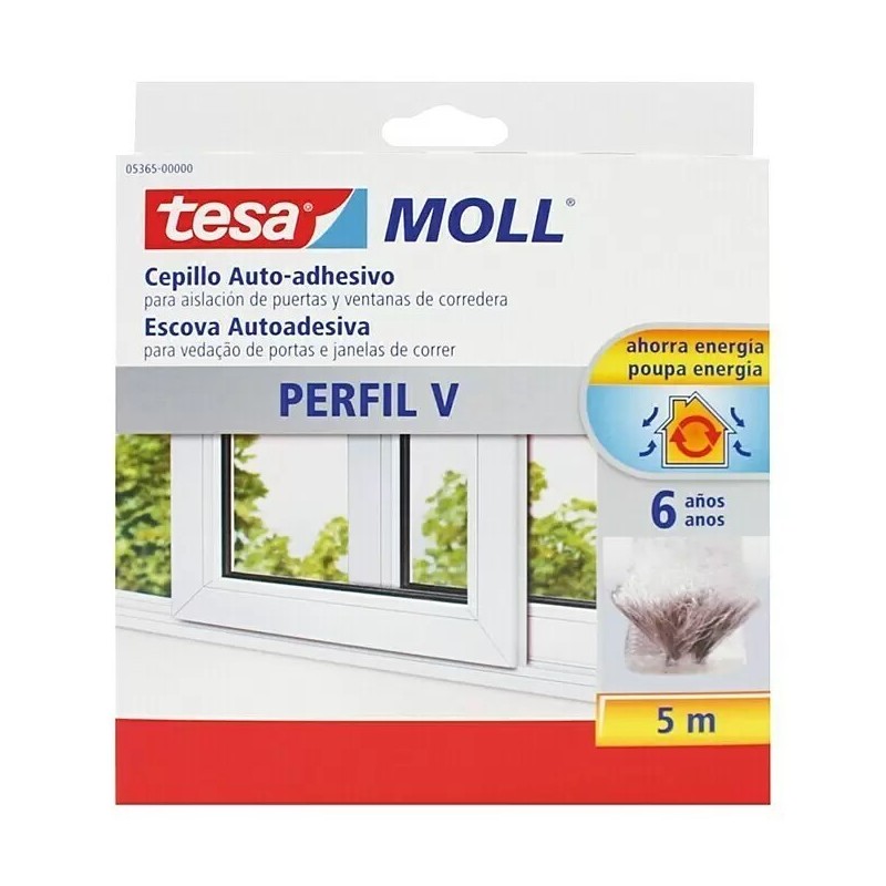 CEPILLO ADHESIVO PUERTAS/VENTANAS CORREDERAS PERFIL V CEPILLO ADHESIVO PUERTAS/VENTANAS CORREDERAS PERFIL V