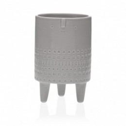 MACETERO CERÁMICO CARA CON PATAS