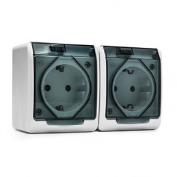 BASE DOBLE ESTANCA 16A IP54