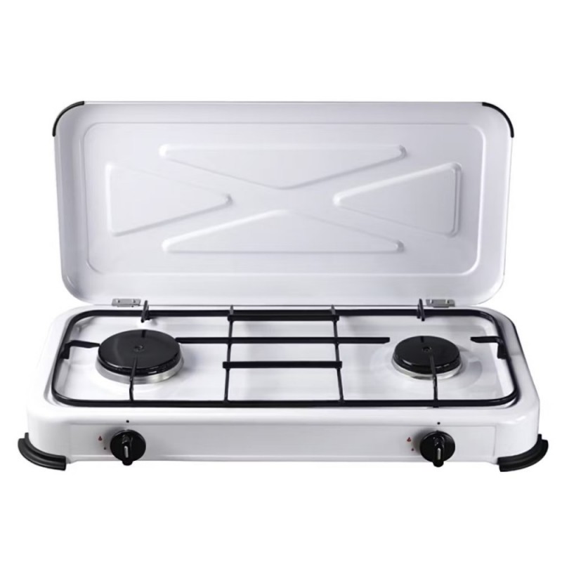 COCINA PORTÁTIL GAS 2 FUEGOS CON TAPA COCINA PORTÁTIL GAS 2 FUEGOS CON TAPA