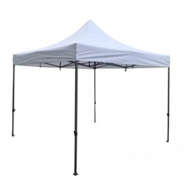 CARPA PLEGABLE ACERO REFORZADA 3x3m BLANCA