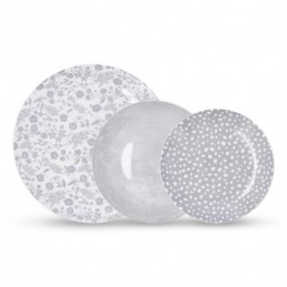 VAJILLA PORCELANA DECORADA 12 PIEZAS