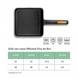 GRILL CON RAYAS INDUCCIÓN 28cm GRILL CON RAYAS INDUCCIÓN 28cm
